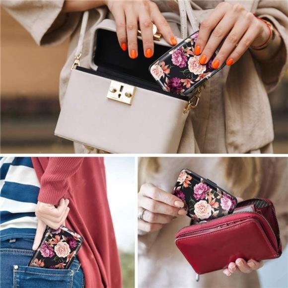 Mini Credit Card Holder, RFID Blocking Slim Hard Card Case ID Case Travel Wallet - Picture 6 of 7